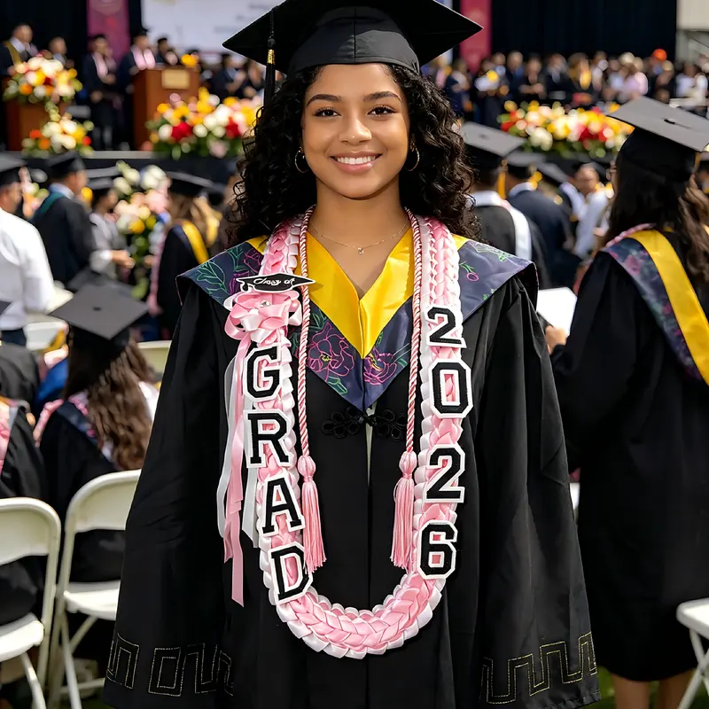 2026 Graduation Ceremony Award Wreath, Wide Double Layer Graduation Ribbon Honor Rope Set, Perfect for School Academic Celebrations