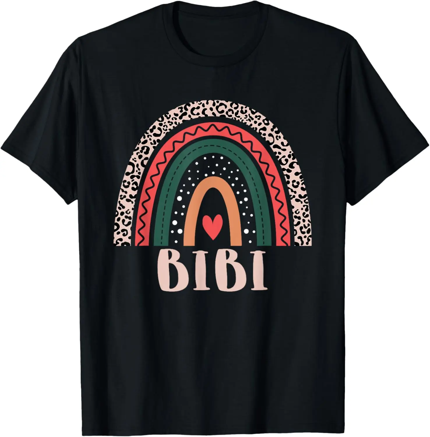 Bibi Rainbow Cute Grandma Womens Mothers Day Bibi T-Shirt