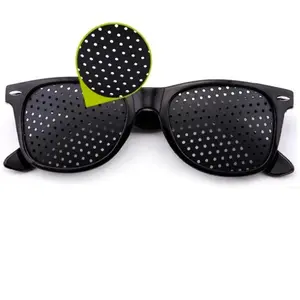 Vision Correction Glasses with 120 Precision-Drilled Micro-Holes for Enhanced Focus & Comfort TR90 Frame Matte Black Finish Lightweight Design Unisex Active Vision Training