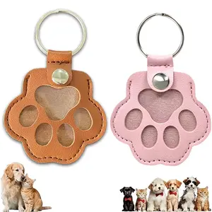 【Free Shipping 】Pet Hair Storage Keychain, Cat Paw Shaped Keychain, Pet Memorial Gift Keyring, Handmade Key Holder for Collecting Cat and Dog Hair