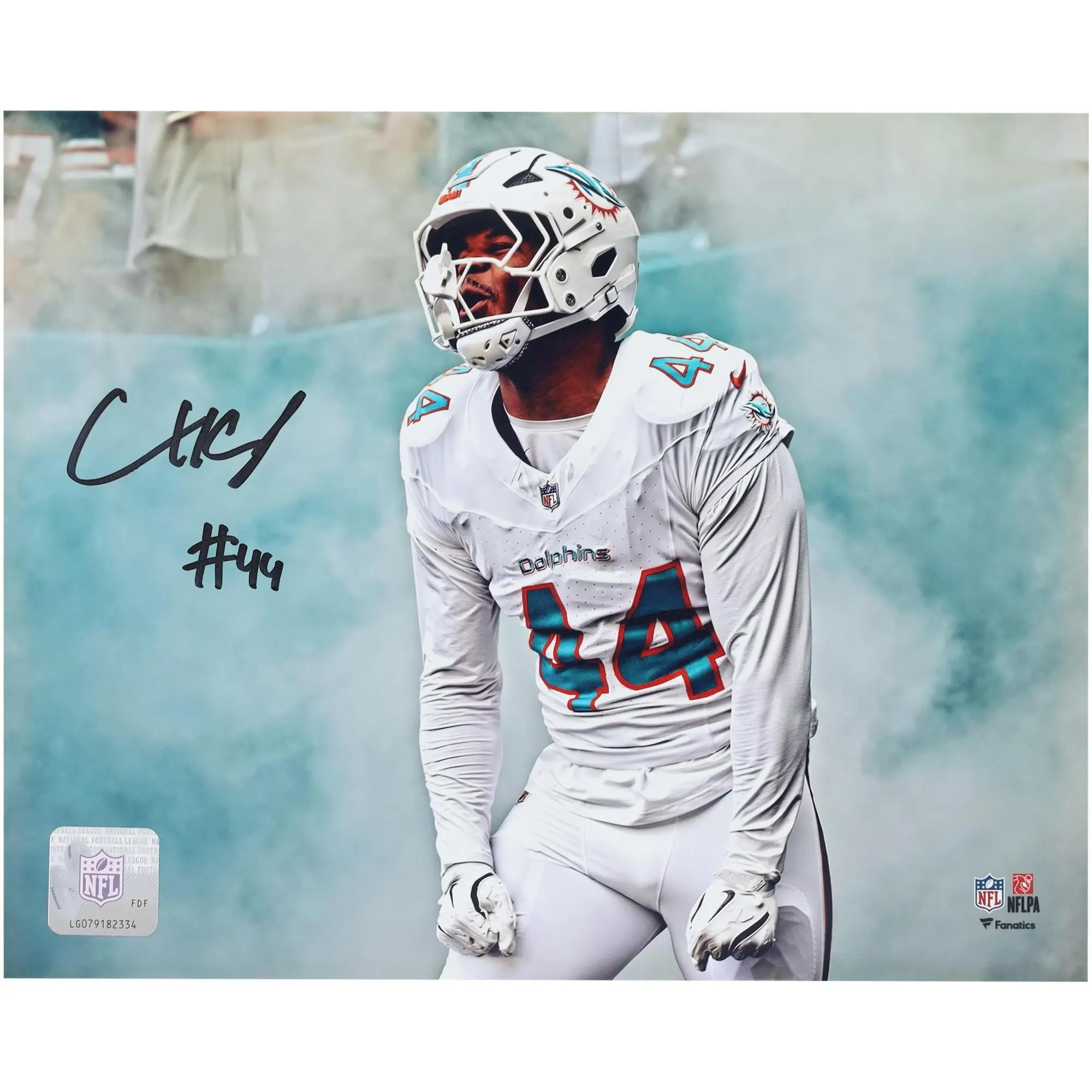Chop Robinson Miami Dolphins Autographed 8" x 10" Entrance with Smoke Photograph - Fanatics Authentic Certified - NFL Memorabilia