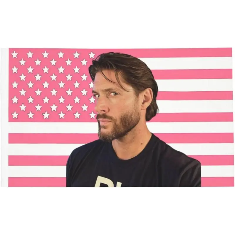 Supernatural Themed Pink Jensen Ackles Dean Winchester American Flag Tapestry, 40x60in Durable Indoors Wall Decor, Living Room-Bedroom Hanging Gift for Fans