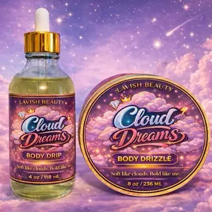 Cloud Dreams Body Care Duo  Moisture Scent Hydrating8 oz Body Drizzle + 4 oz Body Drip Body Oil