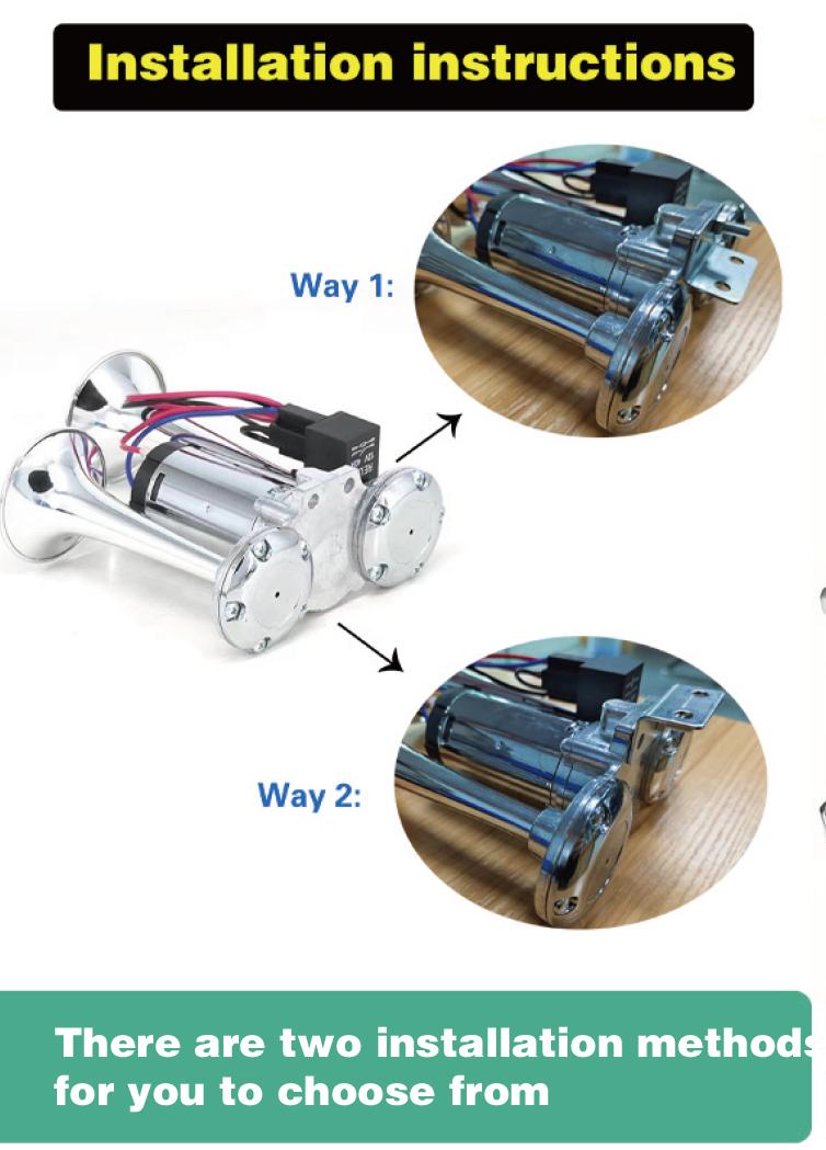 Dual Trumpet Air Horn Kit 12V – Up to 135dB Electric Horn with Compressor for Trucks, Cars & Boats