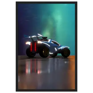 Rocket League TW Octane - Shatterproof plexiglass Wooden Framed Poster