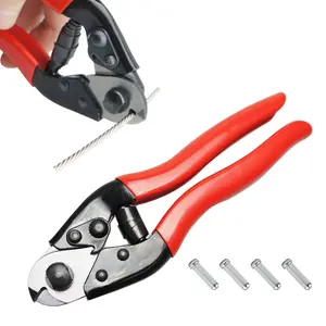 Heavy Duty Cable Cutter for Steel Wire Rope 1/8”–5/32” – Stainless Steel Aircraft Wire Cutter Tool for Deck Railing, Bike Cables, Metal Fence & DIY Projects (M015)