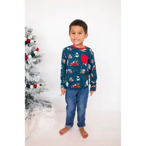 LONG SLEEVE POCKET TEE - RUDOLPH & FRIENDS