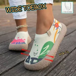 Women'S Round Toe Soft Sole Comfortable Casual Athletic Shoes - Barefoot Shoes, Women Shoes, Sneakers