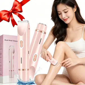 Electric Bikini Trimmer for Women, Rechargeable 2 in 1 Body & Facial Hair Removal, Waterproof Wet & Dry Use Trimmer for Women summerwins