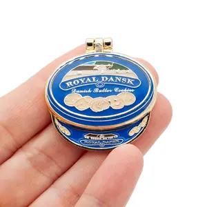 Grandma's Sewing Kit Needle Minder Vintage Flair Fridge Magnet Soft Enamel Hinge Pin Epoxy Coated Lid Magnetic Backing Sewingkit