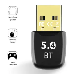 Bluetooth 5.4 Dongle Receiver,USB Bluetooth Adapter for PC,Plug & Play,Windows 11/10/8.1/7,Receiver & Transmitter for Laptop Computer/Keyboard/Mouse/Headphone,high-speed