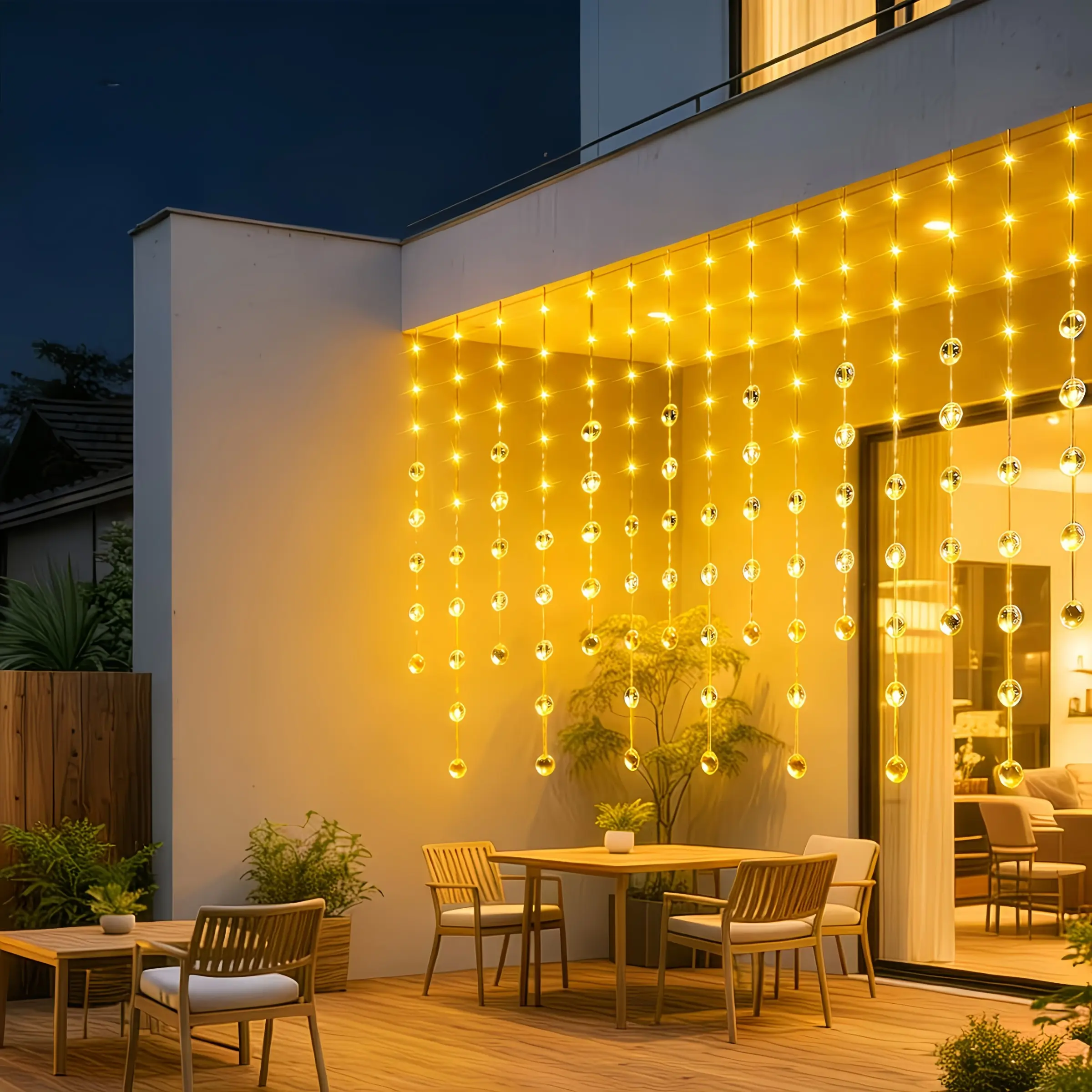 Suspension LED Bubble String Lights, USB Powered, 8 Modes, Outdoor Decor, Festival Lighting, Ambient Led Lighting, Decorative Led Light, Home, Backyard, Porch, Balcony Decoration