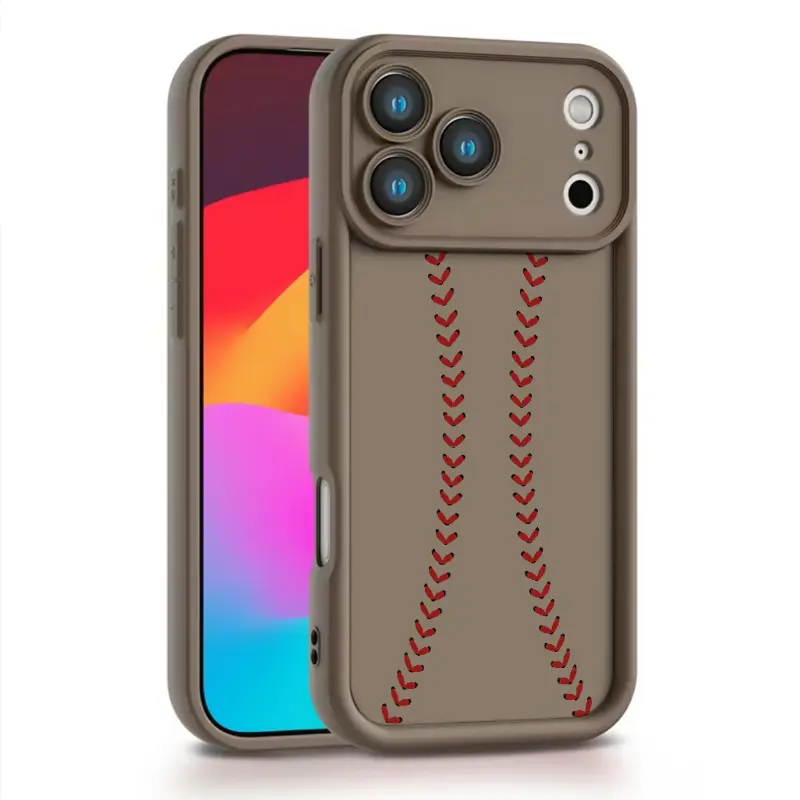 Iconic Baseball Stitch Print TPU Smartphone Back Cover for iPhone 17/16/15/14/13/12/11/X/XS, Thick Soft Case, Raised Camera Step, Cloud-Like Comfort, Lens Protection, Mobile Phone Accessory, Iphone 15, Multi-Model