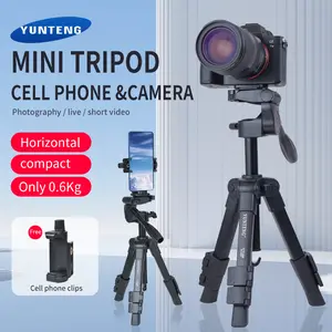 YUNTENG 608 Professional tripod Compact Tripod – High-load, lightweight design for DSLR & smartphones. 3-section expandable, ideal for vlogs, selfies, travel & outdoor. Portable stability