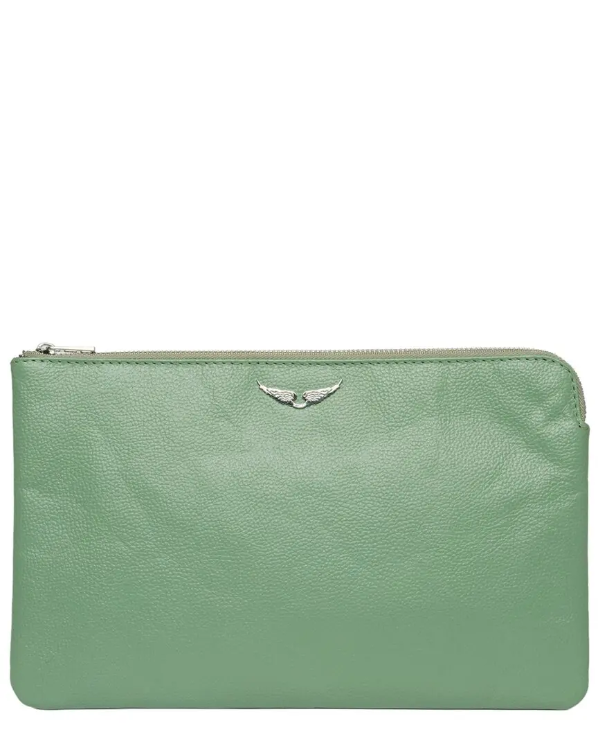 Zadig & Voltaire Uma Wings Grained Leather Pouch