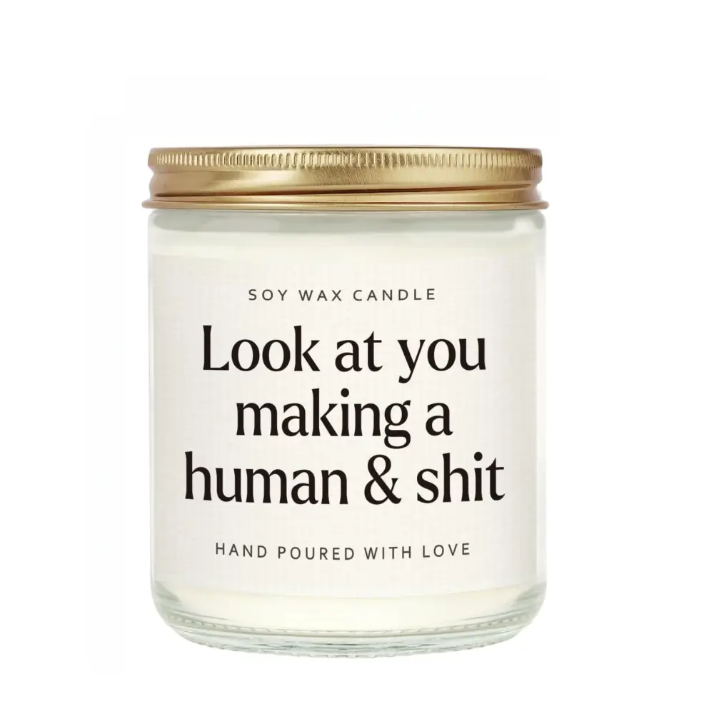 Funny New Mom Gifts, Handmade Hand Poured Scented Soothing Aroma Lavender Candle for New Mom for After Birth, Postpartum Gift for Moms, Thoughtful Gift, First Time Moms Dads Gifts, Soy Wax Candle, Handcrafted Candle, Scented Candles, Non Toxic Candles