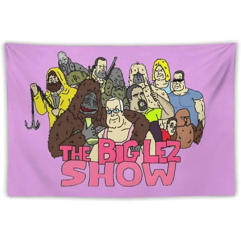 Big Lez Show Tapestry - Colorful Bedroom Tapestry 3*5 Ft Cotton Linen Wall Art for Bedroom, College Dorm Decoration Items Decorative Hanging Lightweight