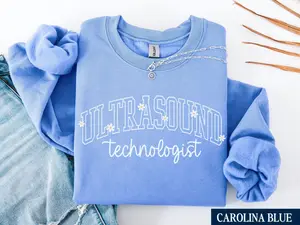 Ultrasound Technologist Sweatshirt, Daisy Floral Ultrasound Tech, Radiology Dept Medical Imaging Tech Pullover