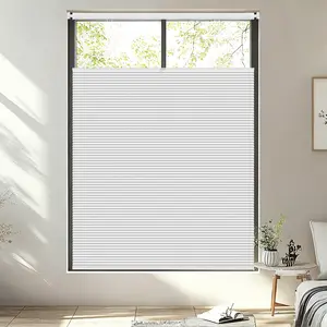INCUSTOM No Drill Blinds for Windows Blackout Cordless Cellular Shades Honeycomb Blinds Pull Down, Free Stop Easy Install for Home and Office