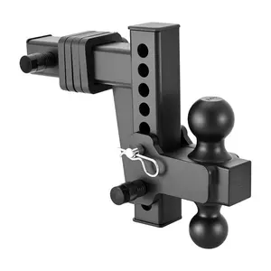 VEVOR Adjustable Trailer Hitch, Fit 2 Inch Receiver, Trailer Hitch Mount with 2 Inch 2-5/16 Inch Balls, 15000 lbs GTW, 6 Inch Drop, Towing Ball Mounts for RVs, Off-Road Vehicles and Trucks, Black