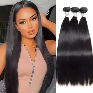 BUW 9A No Thinning Bundle Straight & Body wave 100% Virgin Human hair 10’’-24” SEW IN / LEAVE OUT / QUICK WEAVE / Make Boho Braid/ Ponytail/ Wig Nature Black Color