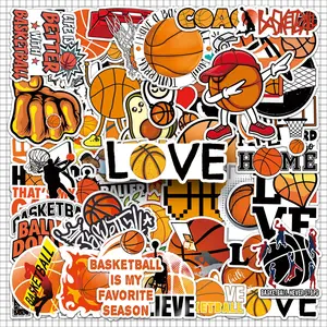 Basketball Themed Sticker, 100pcs/set Creative Sports Graffiti Sticker, DIY Decorative Sticker for Skateboard, Car Helmet, Laptop, Phone Case, Ornaments