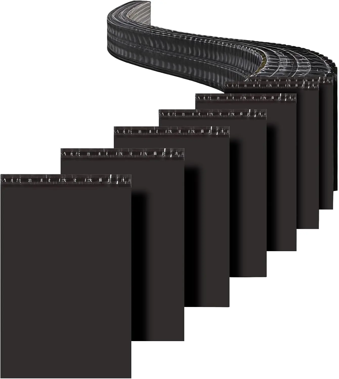 100 pcs 10x13 Inches Poly Mailers for Small Business Shipping, Black Waterproof Mailing Bags, Strong Adhesive & Tear-Resistant for Clothing and E-commerce Packaging