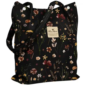 Miss Adola Corduroy Tote Bag for Women - Reusable Totes with Magnetic Buckle & Pocket Aesthetic Design Work Grocery Bags