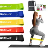 Resistance Bands for Working Out, Elastic Exercice Loop Bands for Physical Therapy, Yoga Starter Set of Stretch Bands for Booty Legs, Pilates Flexbands