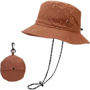 Waterproof Bucket Rain Hat for Women,Foldable Outdoor UV Protection Sun Hats and Quick Dry Boonie Hat