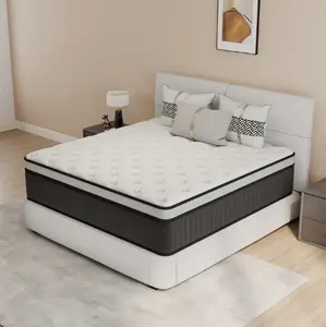 10/12/14 Inch Full Queen King Hybrid Mattress Memory Foam & Innerspring Medium Firm Lumbar Support Ergonomic Design For Home Bedroom Hotel Modern Furniture, Mother's Day Gifts