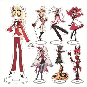 Anime Hazbin Hotel Charlie Morningstar Cosplay Stand Acrylic Figures Vaggie Desktop Standing Sign Model Decor Birthday Gifts