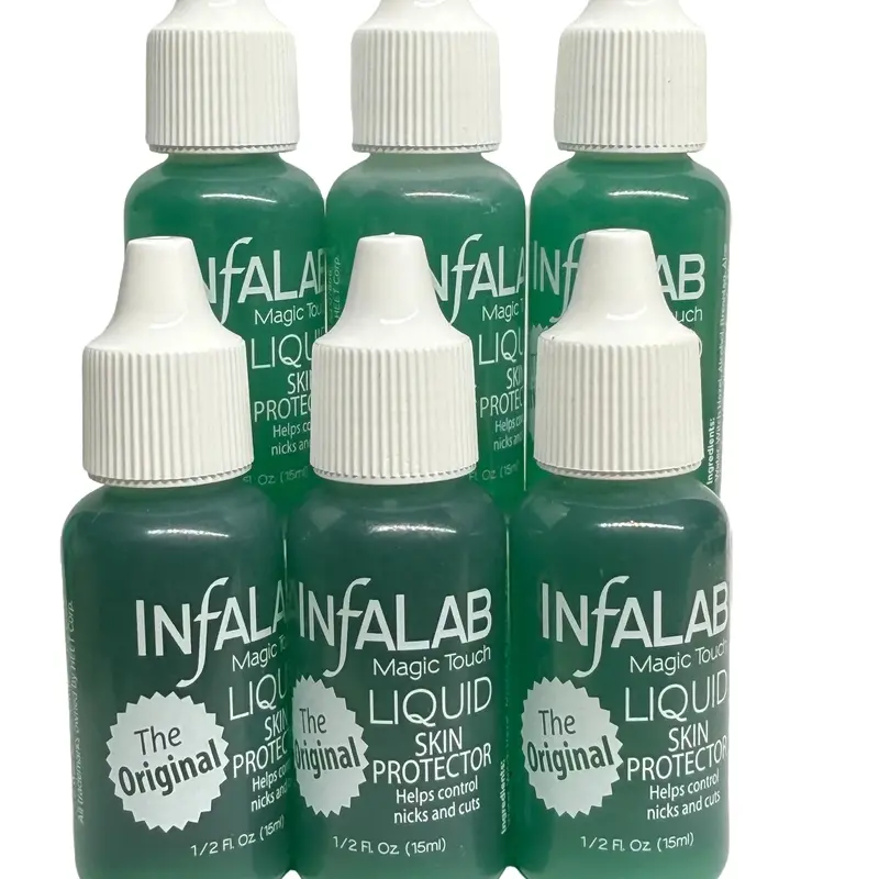 Infalab Magic Touch Liquid Styptic Nail Treatment Multi-Pack - 6 Bottles (0.5 Fl Oz Each) Non-Greasy Water-Based Nail Care Liquid, Easy for Manicures, Quickly Controls Minor Injury Bleeding