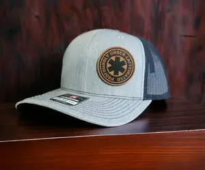 Sleepy Medic Profoundly Under Caffeinated Leather Patch Hat