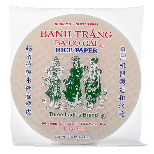 Three Ladies Rice Paper 16cm 12 oz Spring Foods Three Ladies Rice Paper 16cm 12 oz Spring Foods
