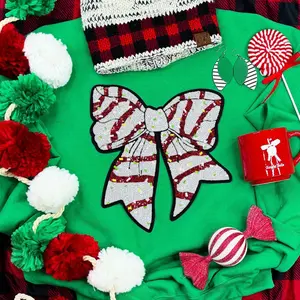Snack Cake Sequin Bow Patch