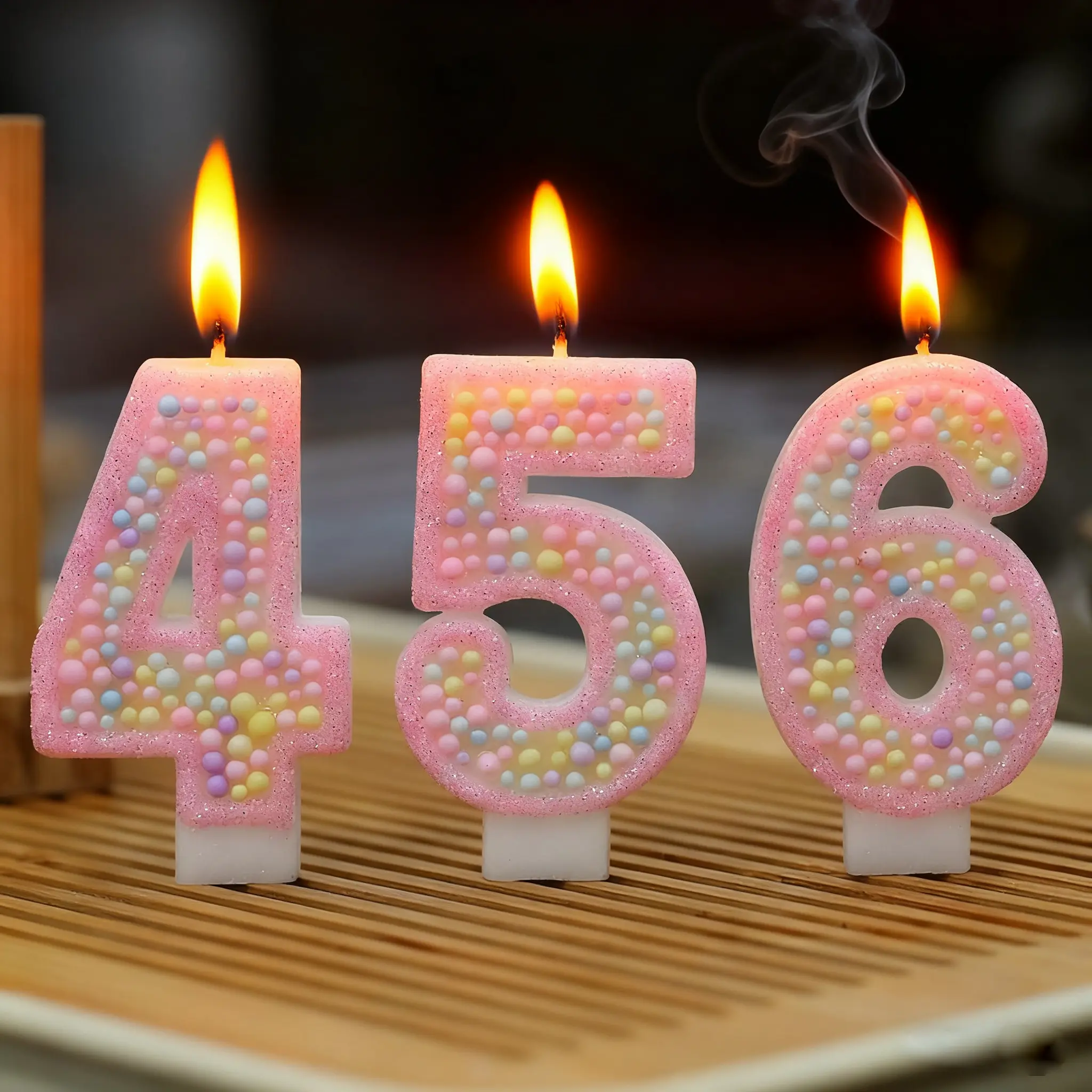 1pcs Happy Birthday Candles, Birthday Cake Candle, Colorful Macaron Candles, Girls' First Birthday Decorations, Sweet-Themed Party Supplies, Perfect for Celebrations
