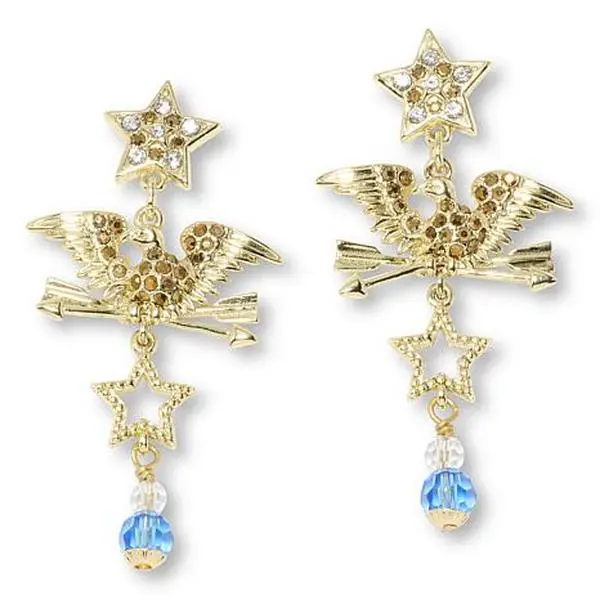Heidi Daus "Gallantly Streaming" Crystal Drop Earrings