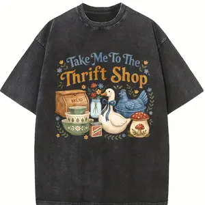 Comfort Colors Take Me To The Thrift Shop T-Shirt, Vintage Thrifting Graphic Tee, Thrifting Shirt, Funny Goose Tshirt