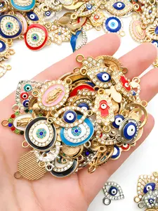 Evil Eye Design Pendant, Fashionable DIY Jewelry Accessories for Necklace & Bracelet Making, Trendy All-match & Exquisite DIY Jewelry for Birthday Gift