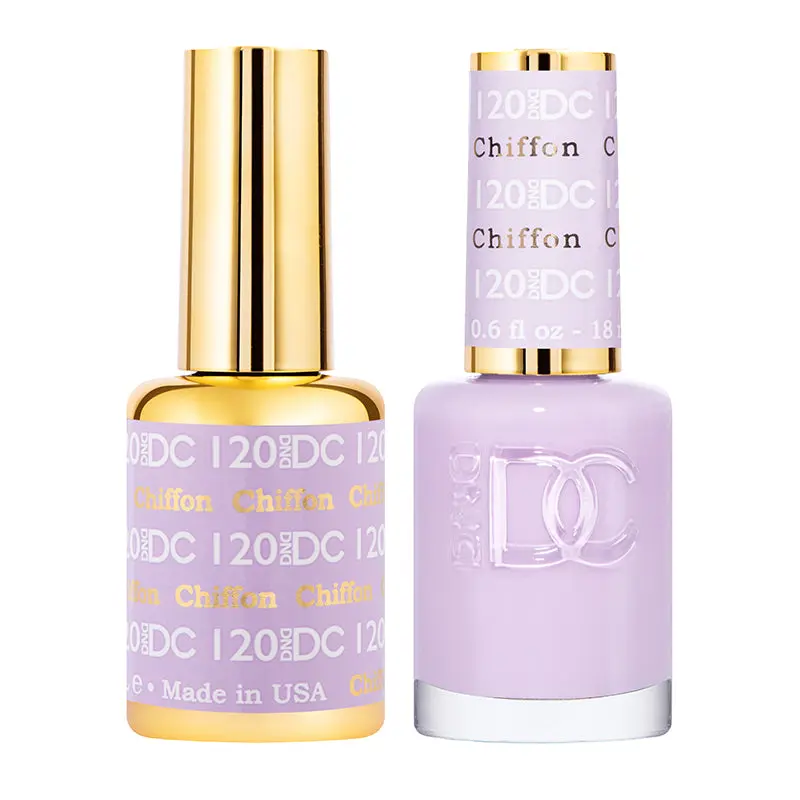 DND DC Gel Nail Polish & Nail Lacquer Duo #120 Chiffon 0.5 floz