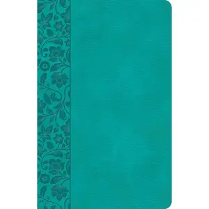 CSB Large Print Personal Size Reference Bible, Teal LeatherTouch, Indexed, Red Letter, Presentation Page, Cross-References, Full-Color Maps, Easy-to-Read Bible Serif Type