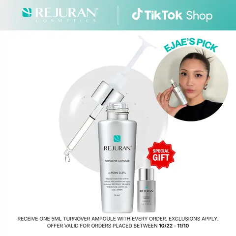 REJURAN Turnover Ampoule, c-PDRN - Anti-Aging Face Serum for Firmness, Radiance, Youthful Skin, Korean Skin Care (1.01 fl oz)