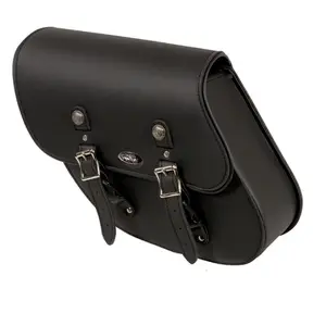 Milwaukee Leather Black PVC Swing Arm Motorcycle Storage Bags