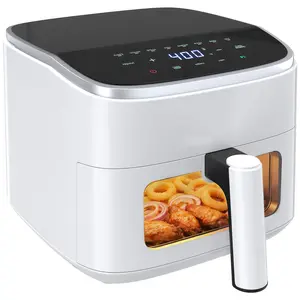 4QT Air Fryer with Visible Window, 1500W Digital Touchscreen Air Fryer with 8 Presets, Auto Shut Off & Nonstick Dishwasher Safe Basket, 60-Min Timer, Max 400°F
