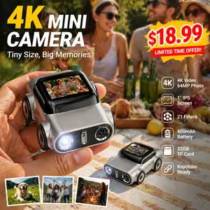 Mini car shaped camera, 32GB memory card for immediate purchase and use. Capable of taking photos and recording videos, with 4K image quality. Students shoot vlogs and record scenery outdoors, with one machine for multiple uses and full cost-effectiveness
