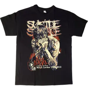 Vintage A Tribute Mitch Lucker Suicide Silence Men's T-shirt Casual Cotton Fabric Menswear