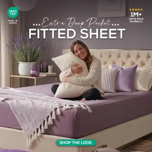 High-quality Extra Deep Pocket Fitted Sheet | Fits upto 21 Inches | Hotel Luxury Feel | Breathable Soft Microfiber | Fade Resistant | Fits All Mattress Sizes — Utopia Bedding