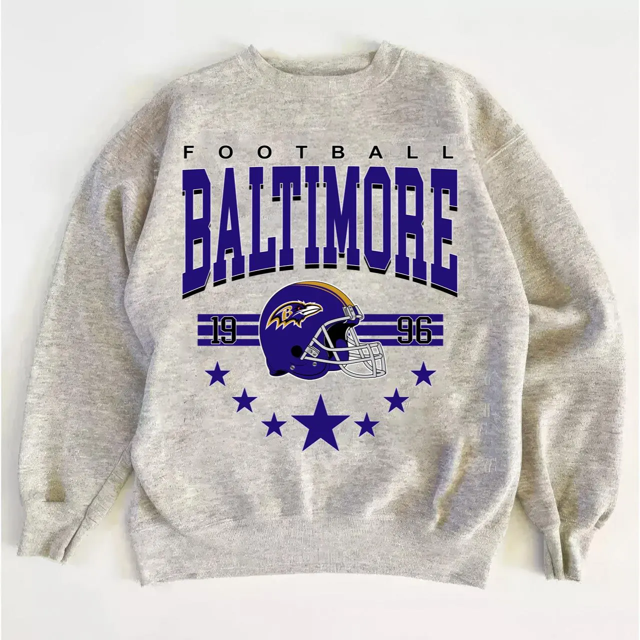 Ravens Sunday Football Sweatshirt, Retro Crewneck for Everyday Wear