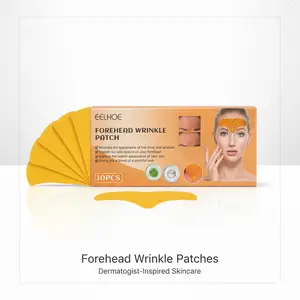 Centella Asiatica Forehead Wrinkle Patches with Collagen, Overnight Anti Wrinkle Forehead Mask, 10 Pcs, Anti Wrinkle Patches for Frown Lines and Lip Area